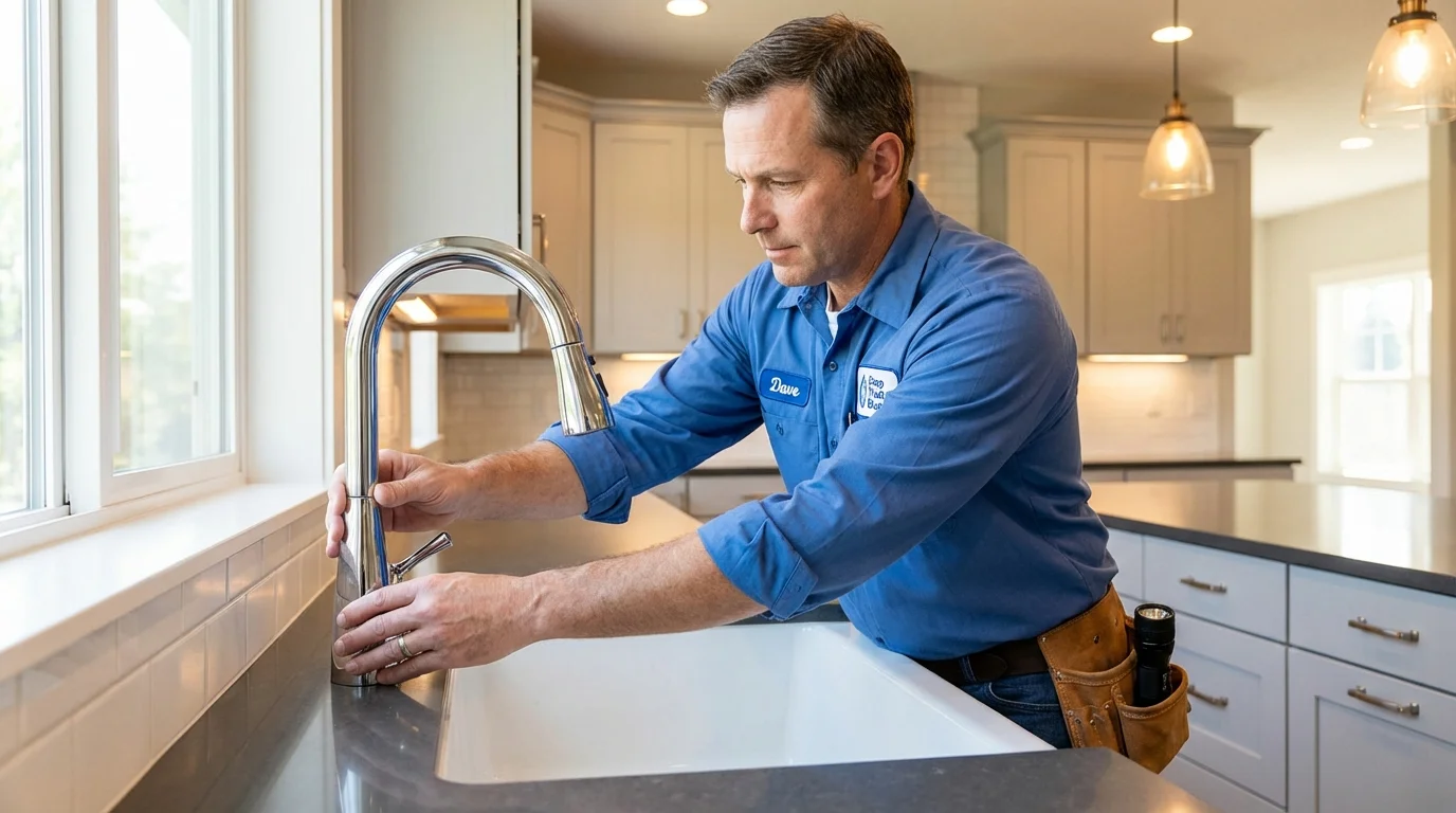 Kitchen faucet installation by Johns Plumbing LLC in San Luis Obispo