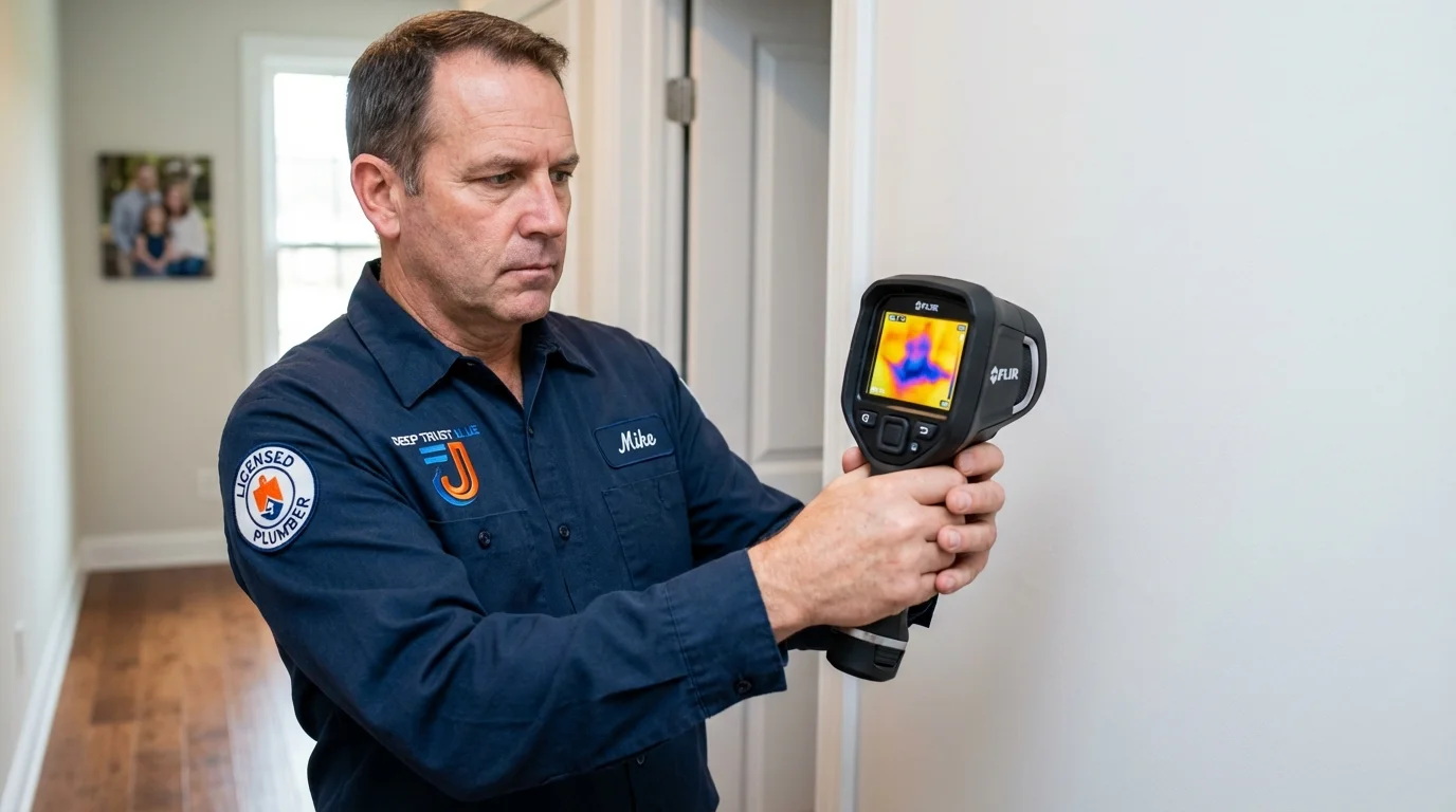 Thermal imaging leak detection by Johns Plumbing LLC in San Luis Obispo